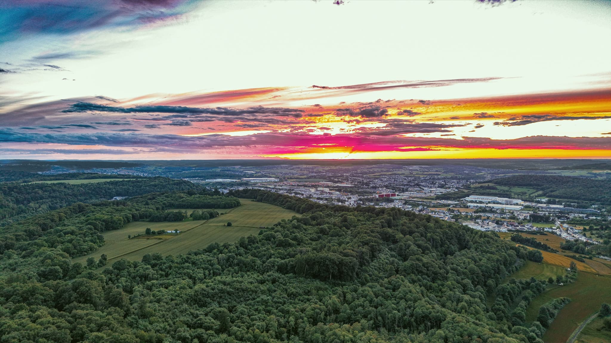 Sunset over De Minett