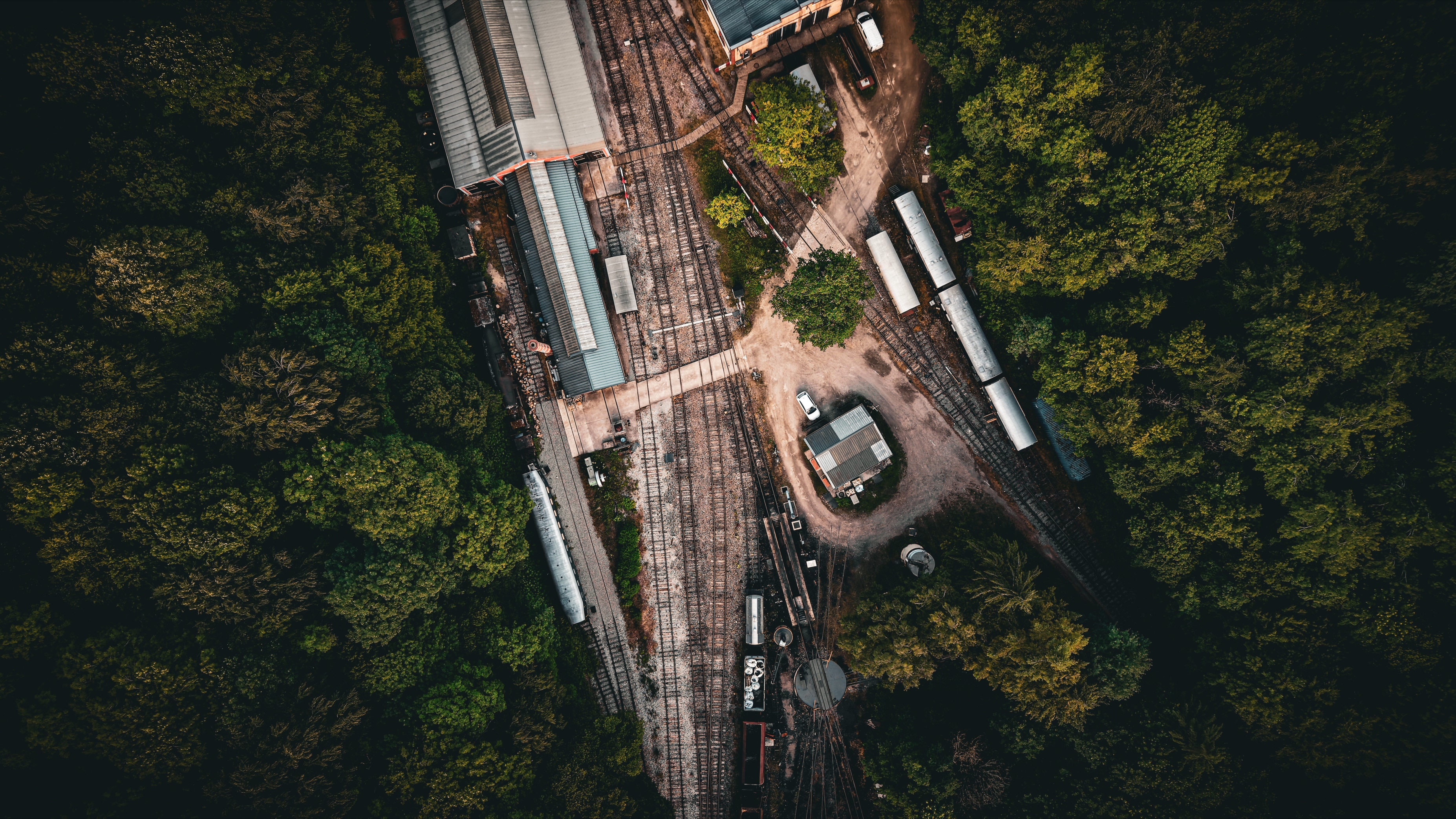 The Fond-de-Gras railyard from directly above